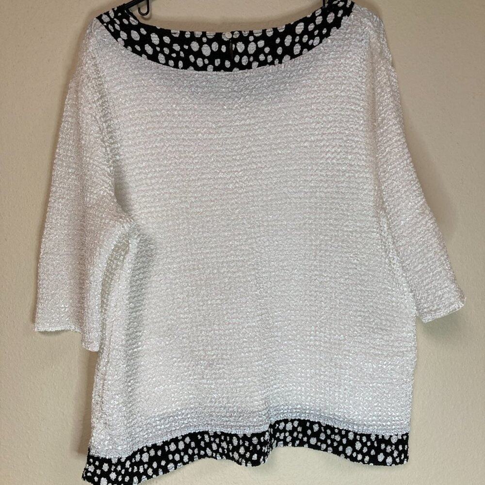 Baia Baia 2 Piece Set Cardigan & Top Popcorn Fabric Size XL Shirt and Jacket - Picture 4 of 8